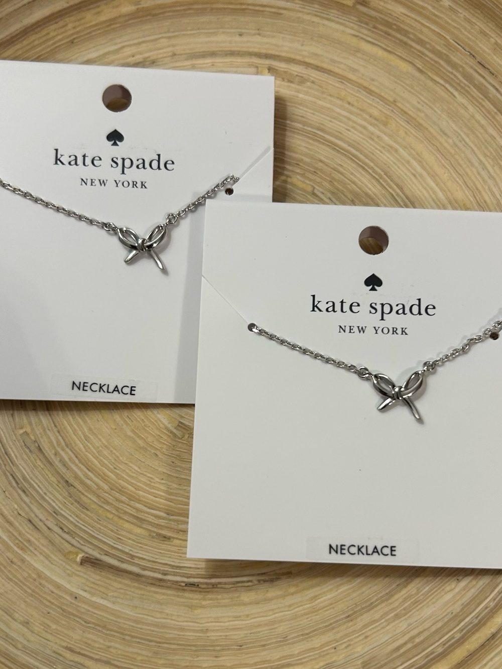 kate spade Silver Bow Knot Pendant Necklace